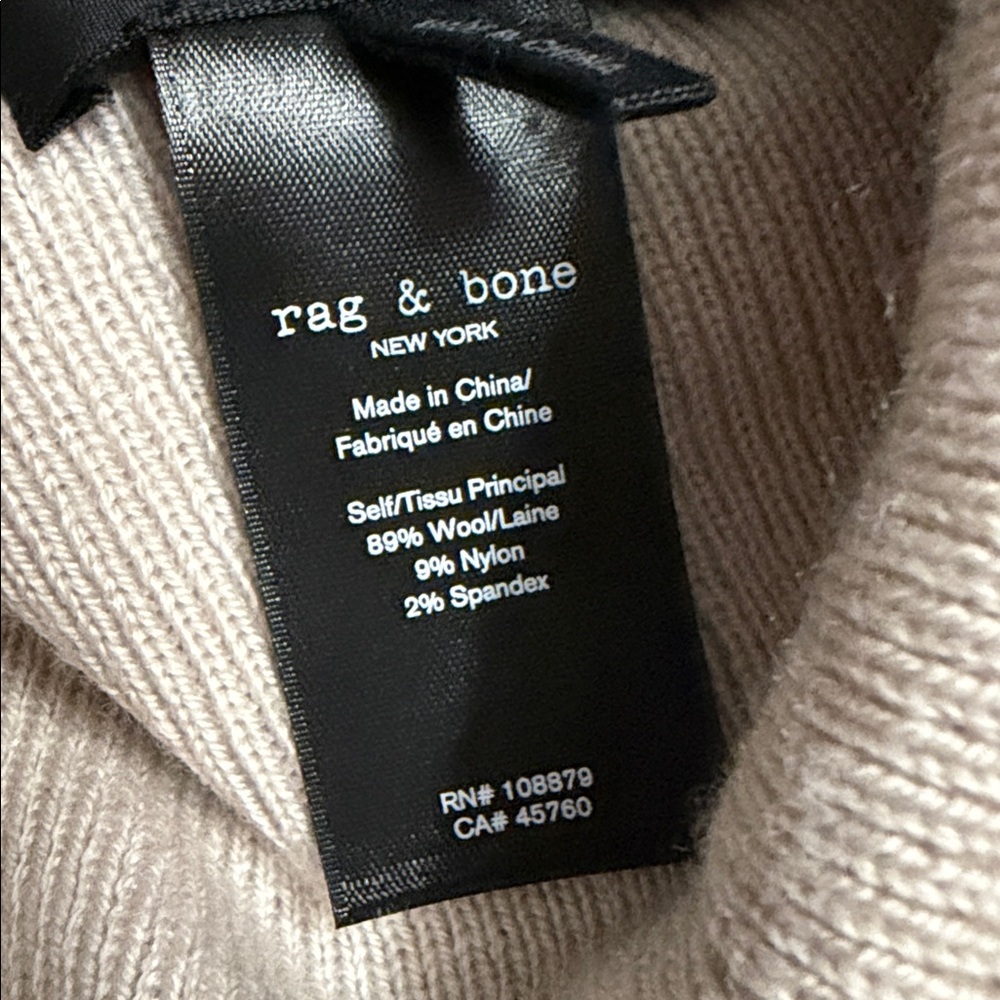 Rag & Bone turtle dove knit beanie soft pink cream color - Picture 7 of 7